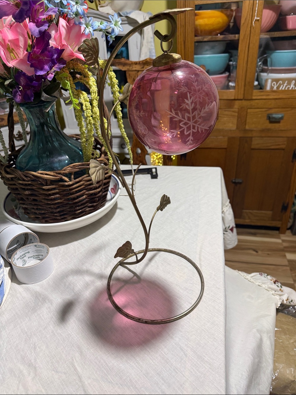 Brass Leaf hanging (bird cage) Stand